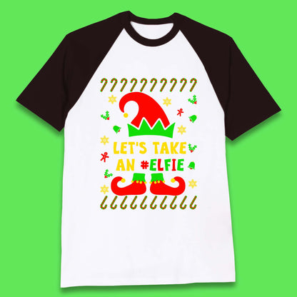 Let's Take An Elfie Christmas Baseball T-Shirt