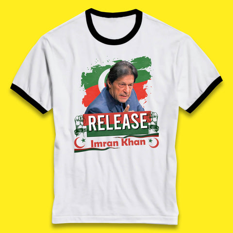 Release Imran Khan Prisoner No 804 Nation Stand With Imran Khan Pakistan Behind You Skipper Ringer T Shirt