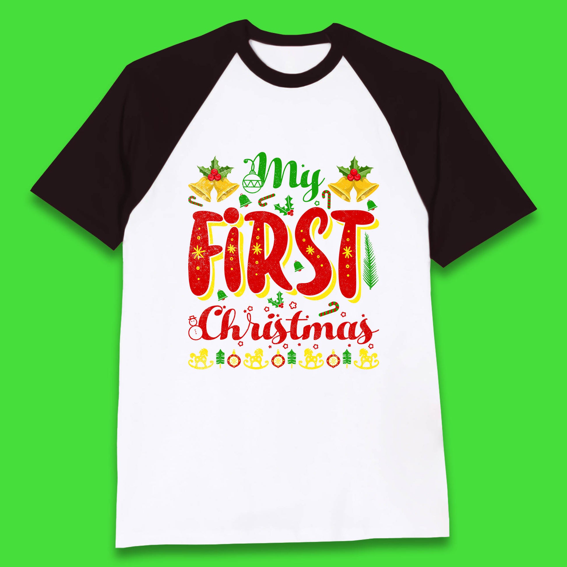my first christmas baseball t shirt