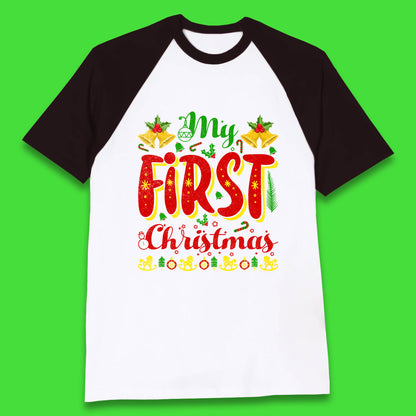 my first christmas baseball t shirt