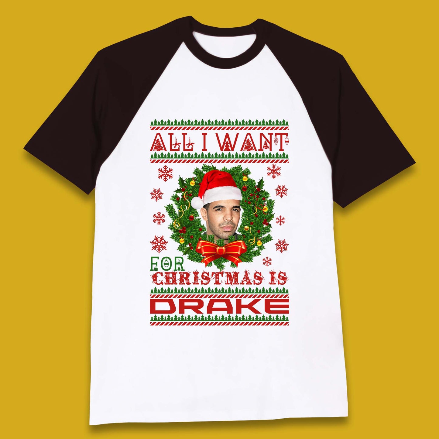 Drake Christmas Baseball T-Shirt