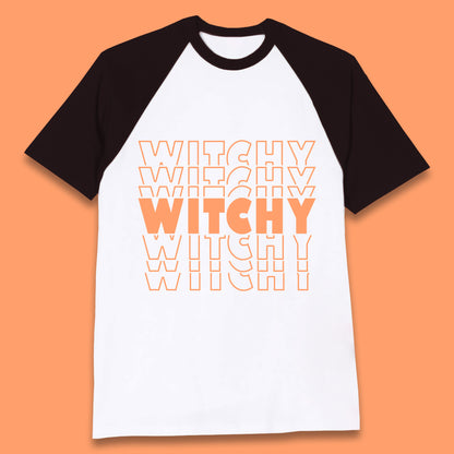 Witchy Halloween Witches Spooky Witch Vibes Witchy Aesthetic Halloween Party Baseball T Shirt