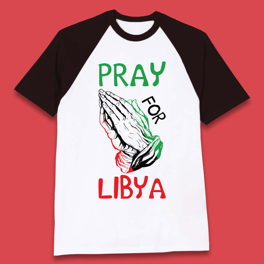 Pray For Libya Stand With Libya Help Libya Flood Solidarity Baseball T Shirt