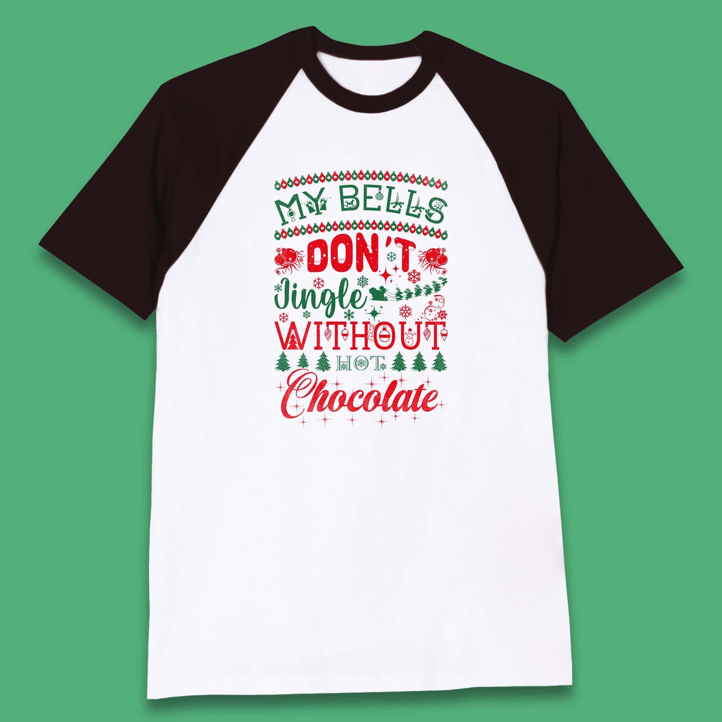 funny christmas chocolate baseball t shirt