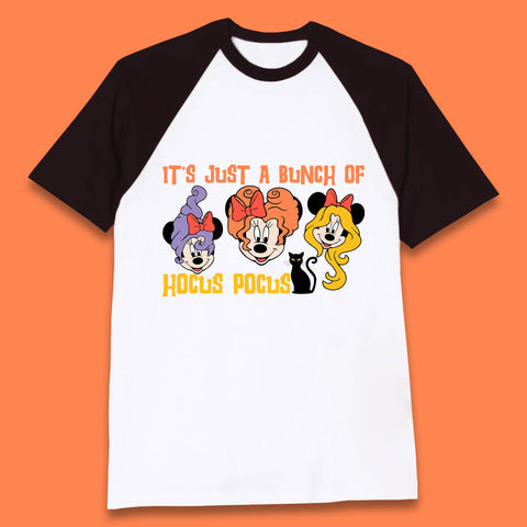 It's Just A Bunch Of Hocus Pocus Halloween Witches Minnie Mouse & Friends Disney Trip Baseball T Shirt