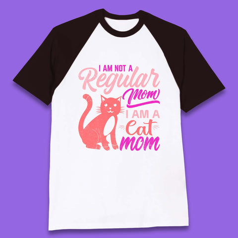 I Am A Cat Mom Baseball T-Shirt