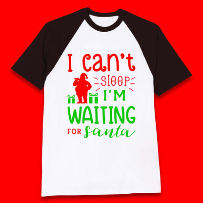 Christmas Waiting For Santa Baseball T-Shirt