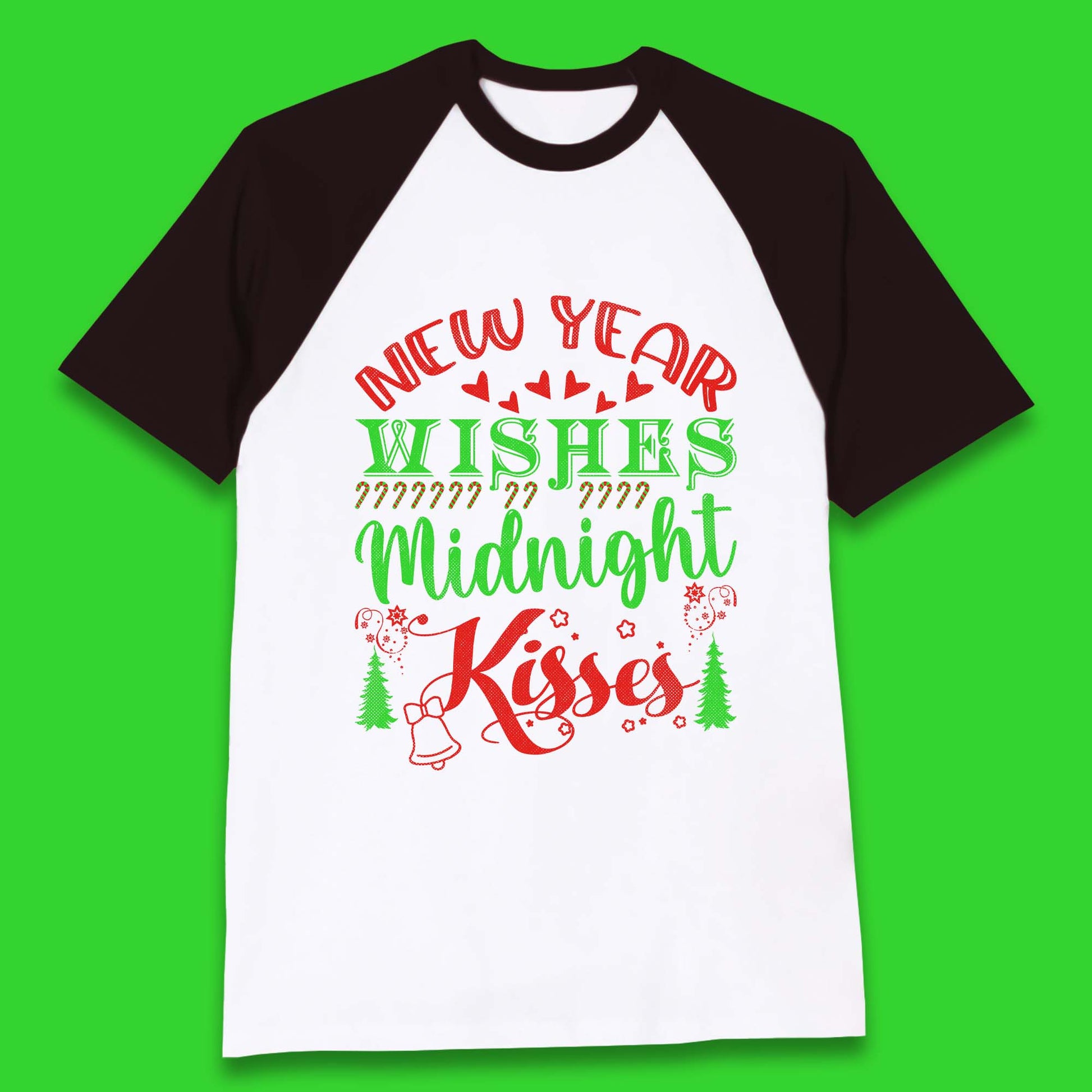 new year wishes christmas baseball t shirt