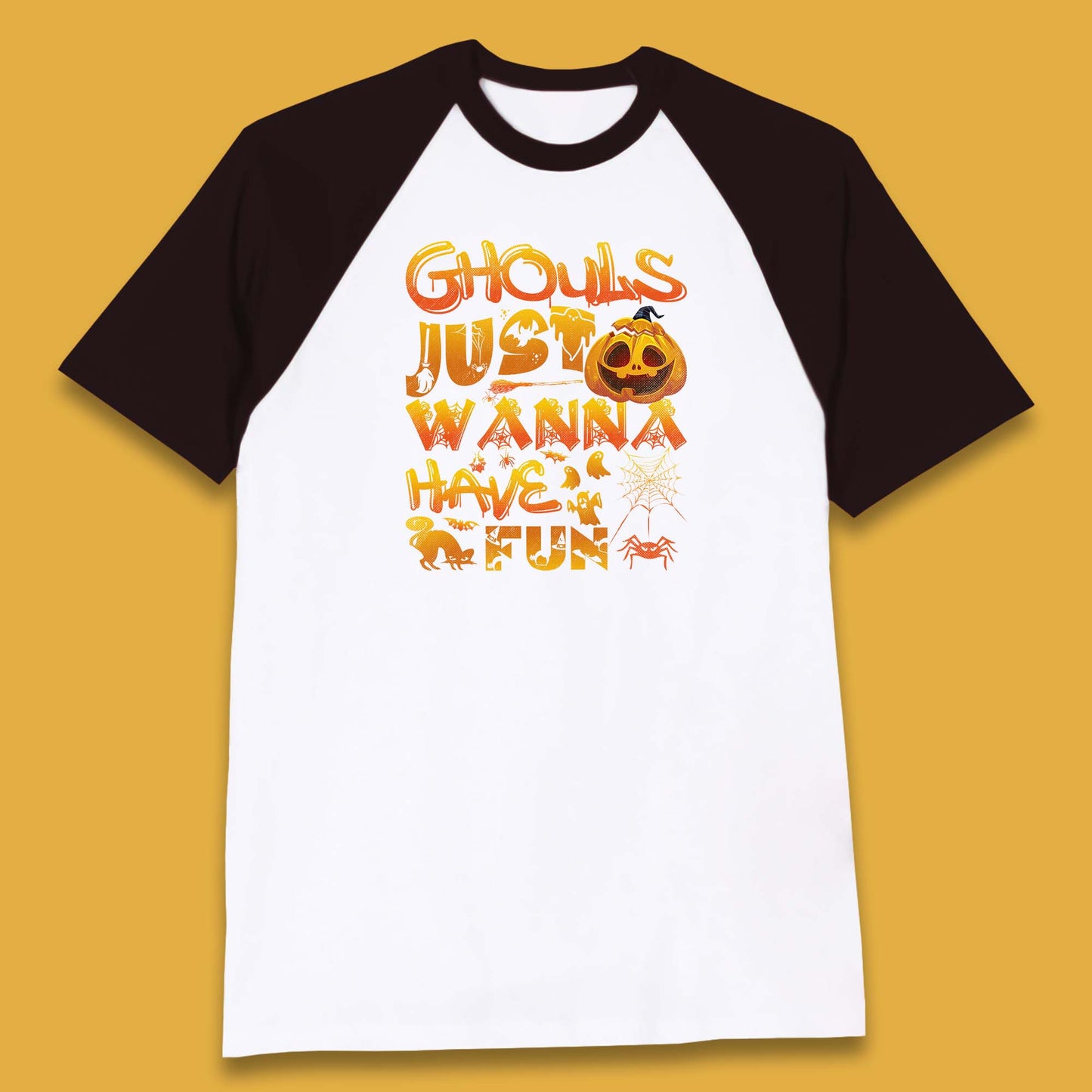 Ghouls Just Wanna Have Fun Halloween Disco Ghost Ghouls Night Out Spooky Season Baseball T Shirt