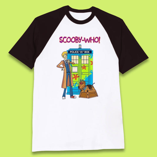 Scooby-Who Police Public Call Box  Scooby-Doo Doctor Who Tardis Police Box Baseball T Shirt