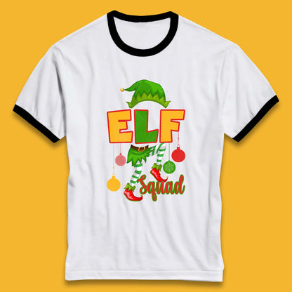 elf squad christmas ringer t shirt