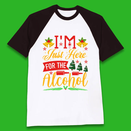 christmas drinking party baseball t shirt