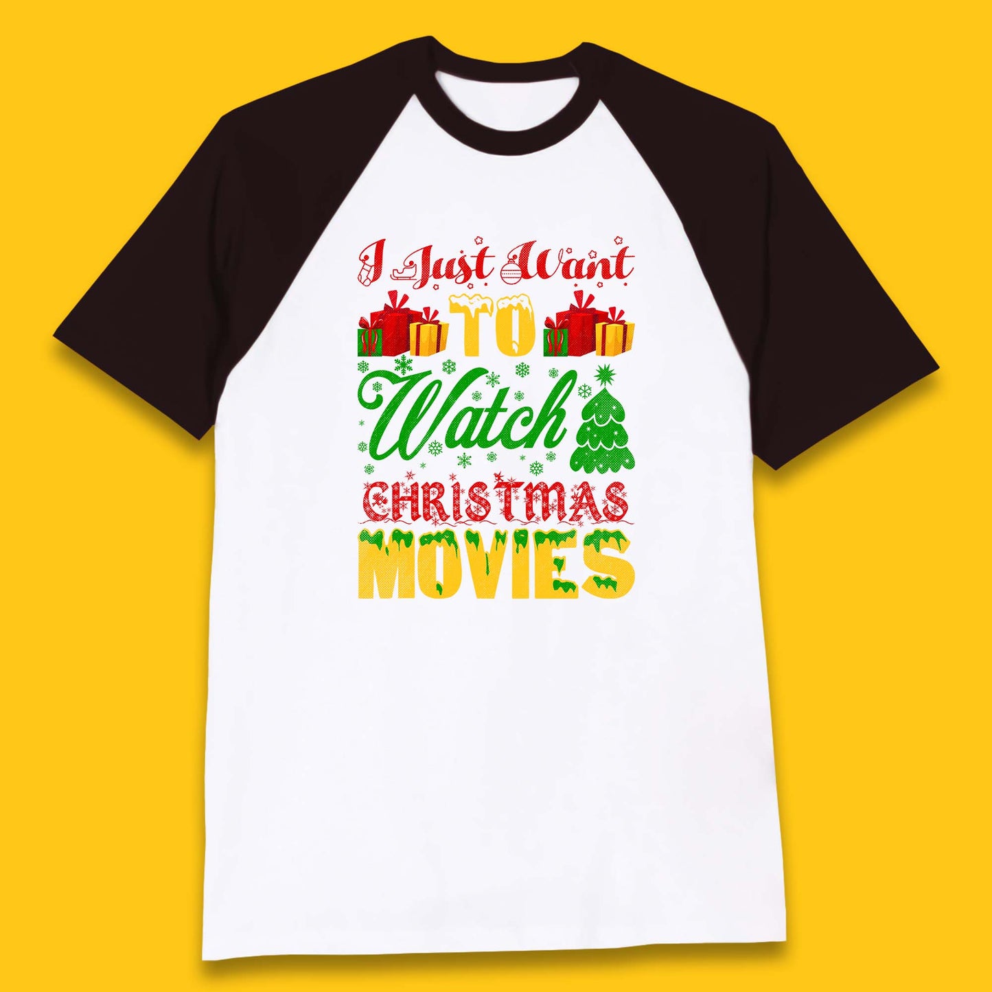 christmas movies baseball t shirt