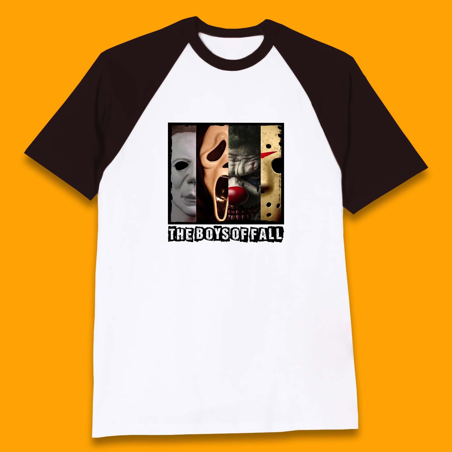 The Boys Of Fall Halloween Horror Movie Characters Friends Halloween Villians Serial Killers Baseball T Shirt