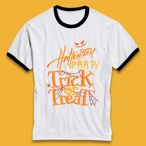Happy Halloween Trick Or Treat Horror Scary Spooky Vibes Ringer T Shirt