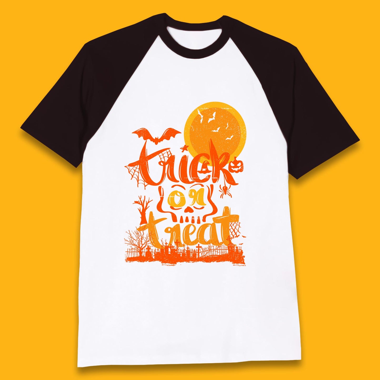 Trick Or Treat Happy Halloween Horror Scary Spooky Season Halloween Vibes Baseball T Shirt