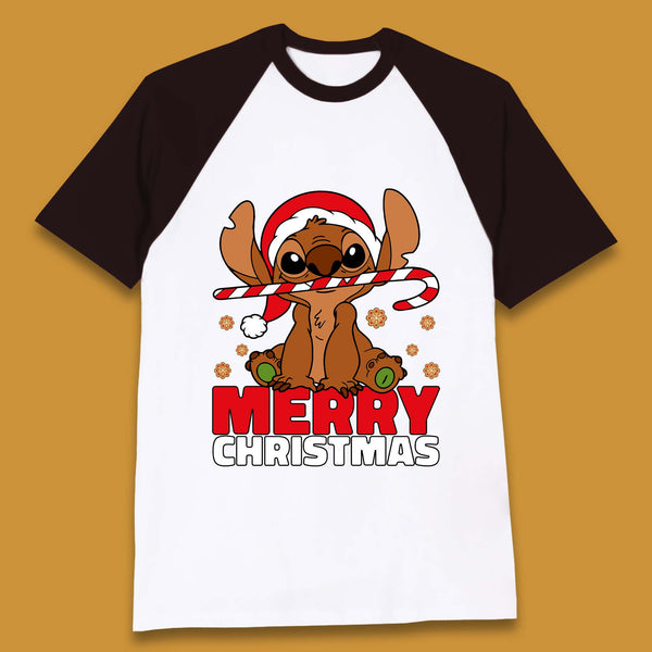 Gingerbread Stitch Christmas Baseball T-Shirt