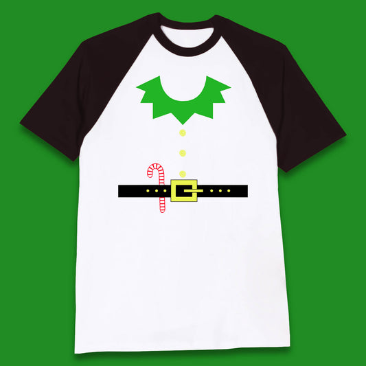 christmas elf costume christmas candy baseball t shirt