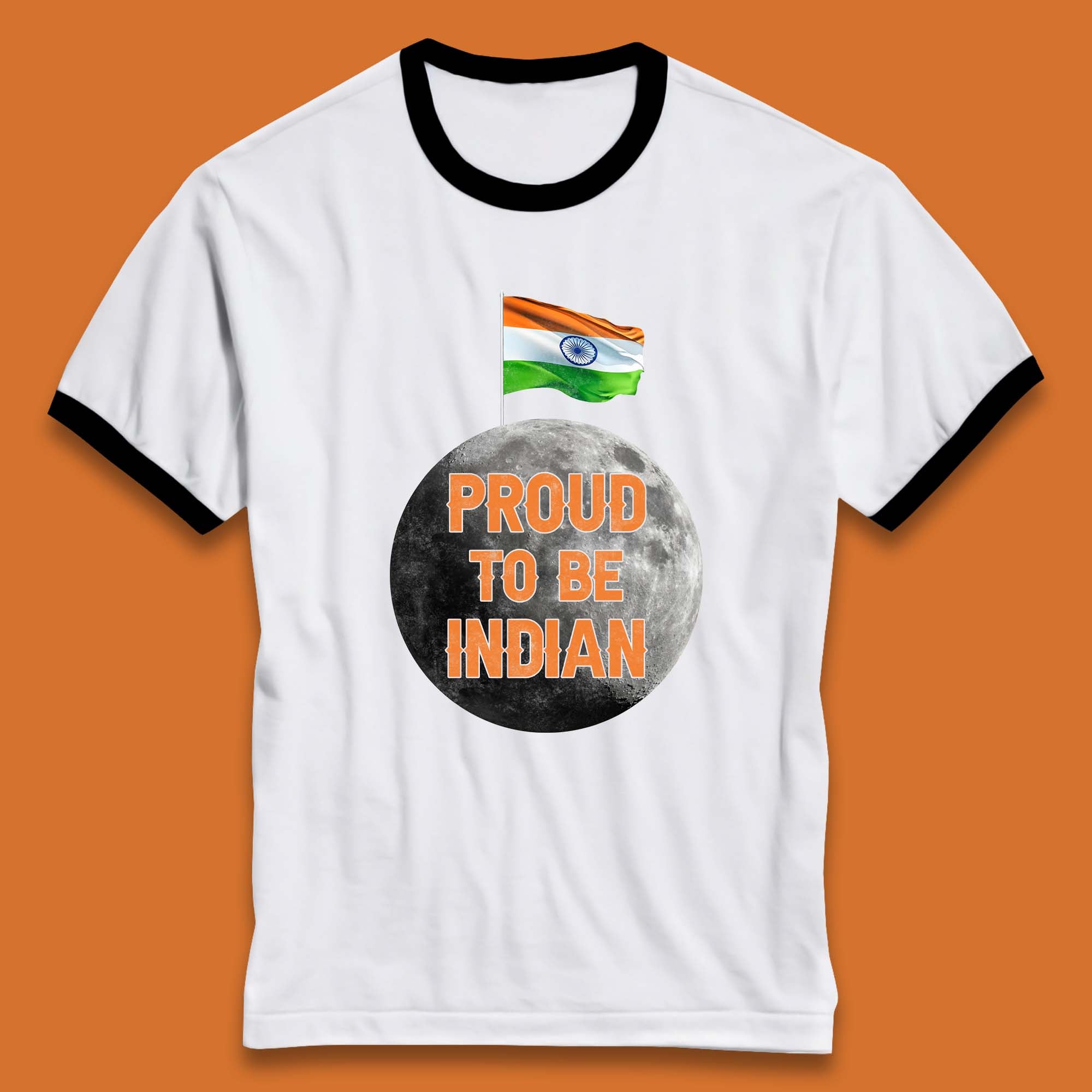 Proud To Be Indian Soft Landing To The Moon Chandrayaan-3 India On The Moon Ringer T Shirt