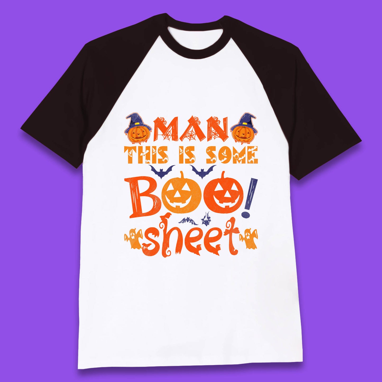 Man This Is Some Boo Sheet Funny Ghost Halloween Costume Baseball T Shirt