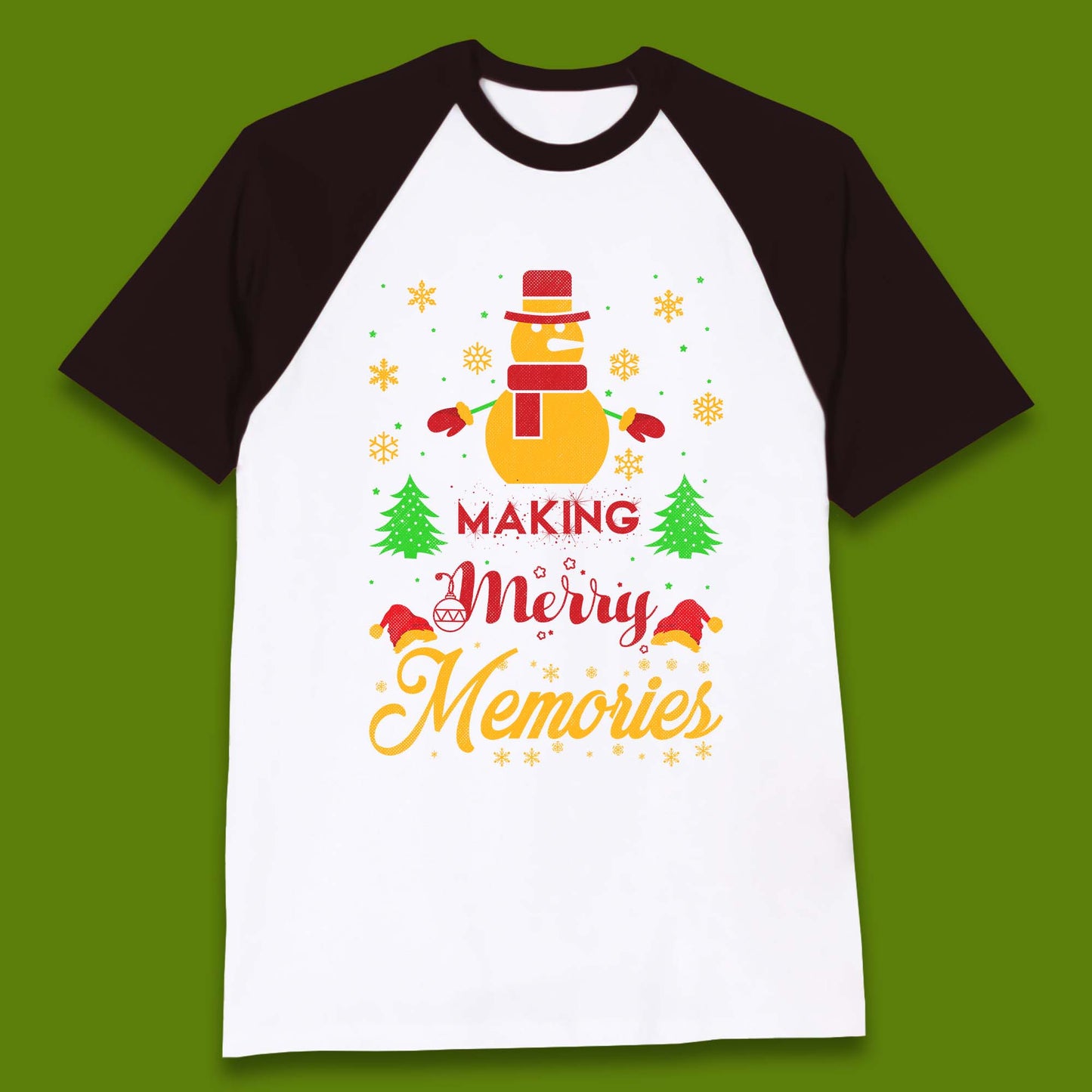 Merry Memories Christmas Baseball T-Shirt