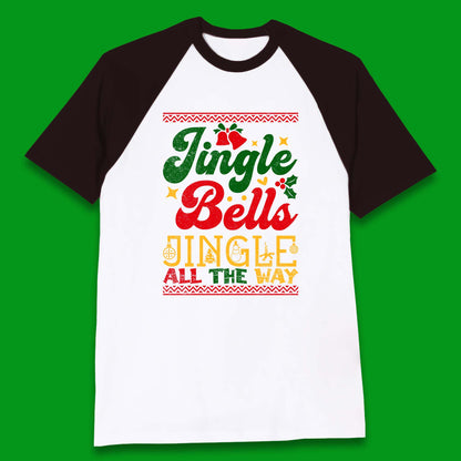 jingle bell christmas baseball t shirt