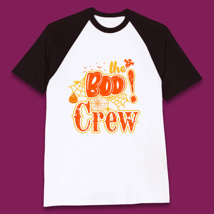 The Boo Crew Halloween Boo Squad Horror Scary Spokky Matching Costume Baseball T Shirt