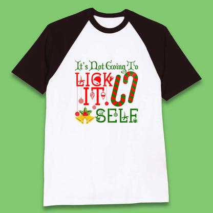 funny christmas candy cane baseball t shirt