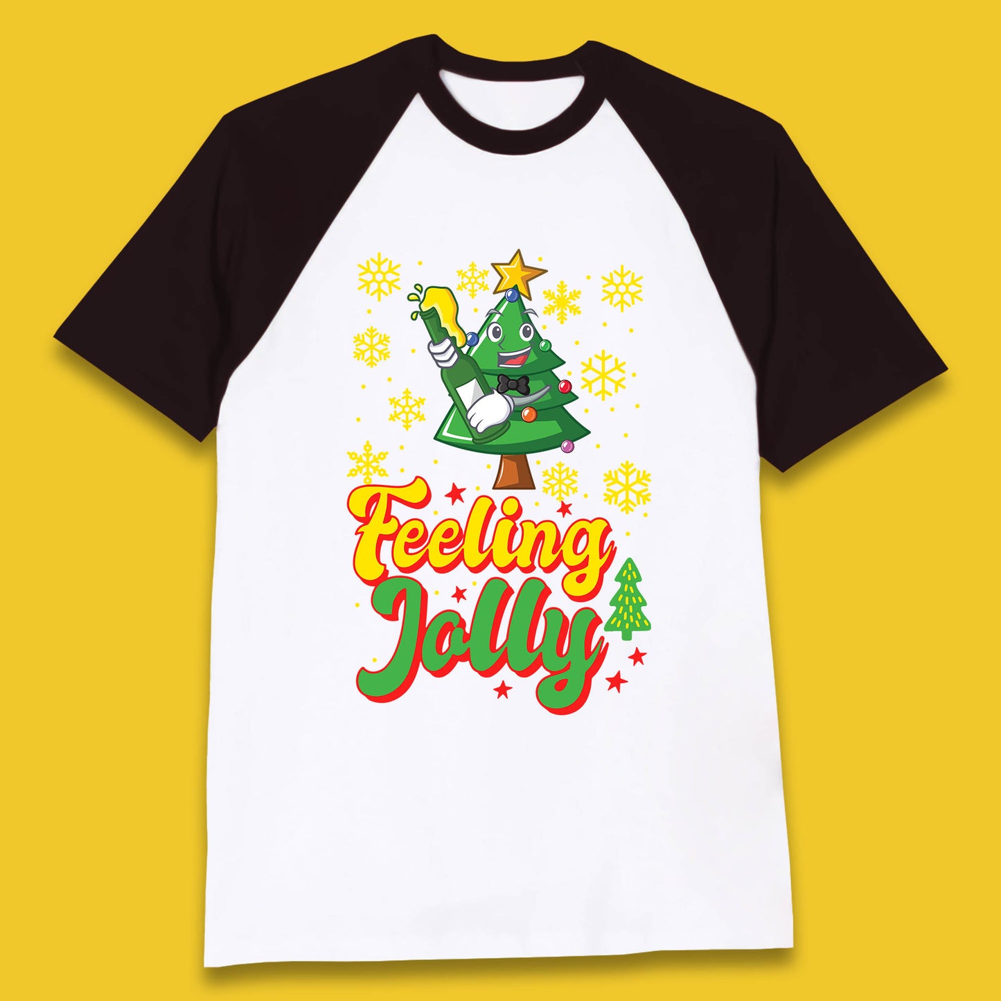 feeling jolly christmas beer baseball t shirt