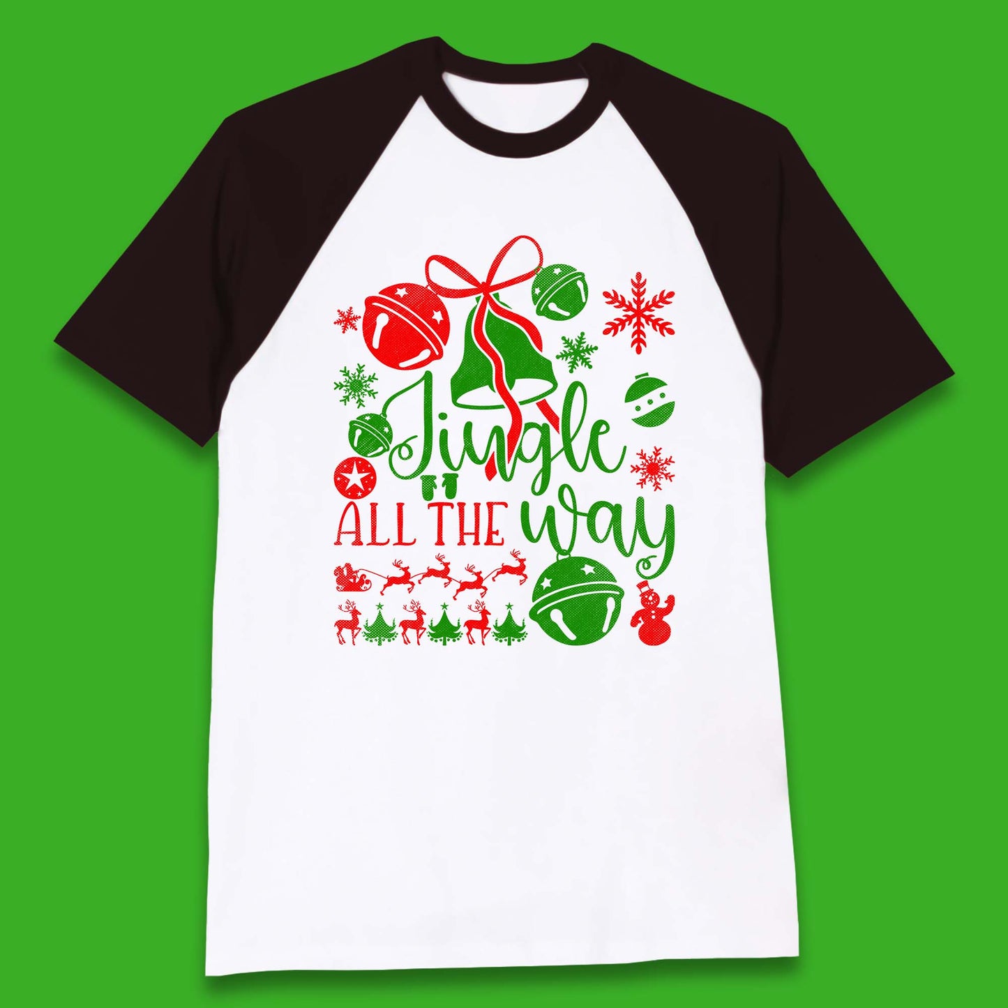 jingle all the way christmas baseball t shirt