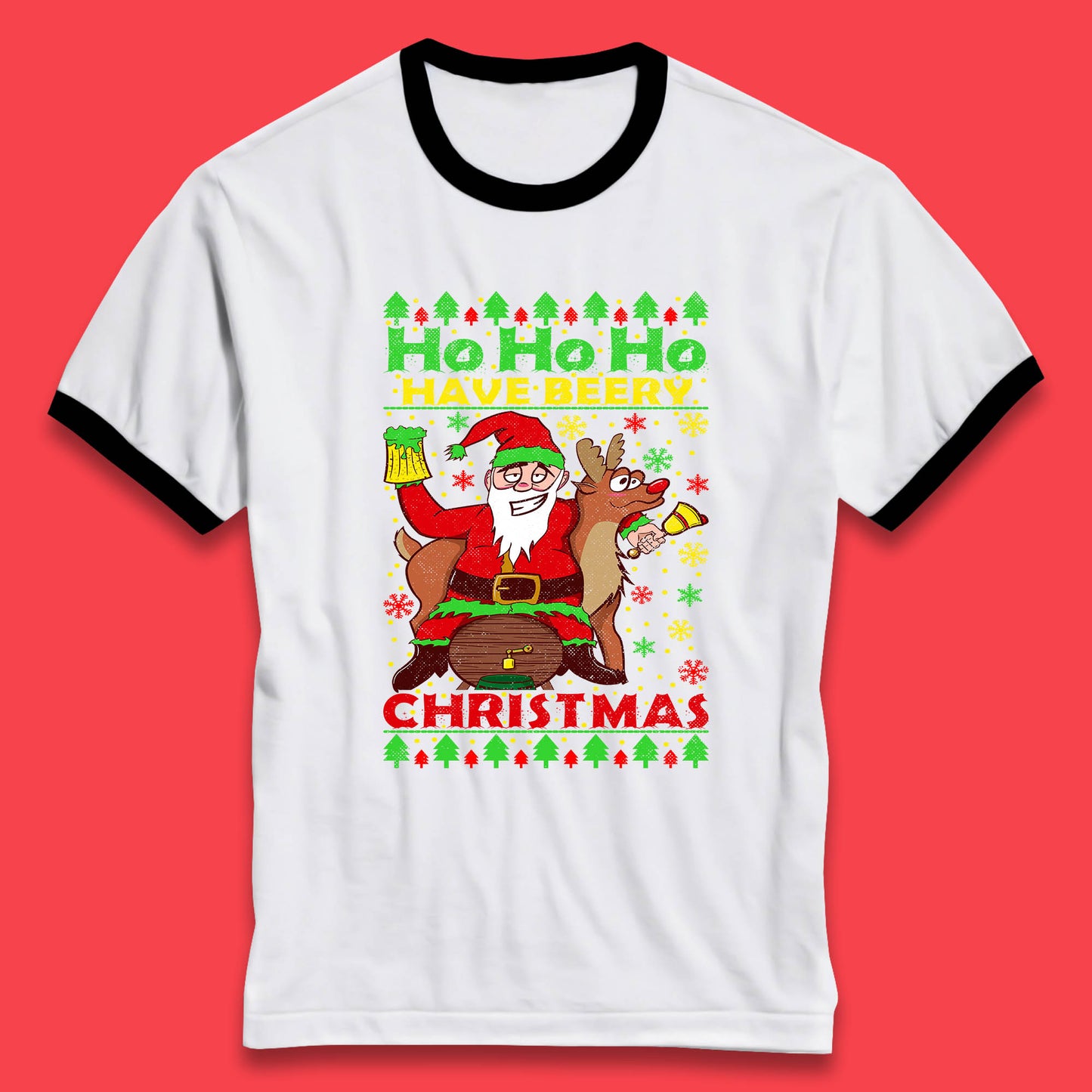 beery christmas ringer t shirt