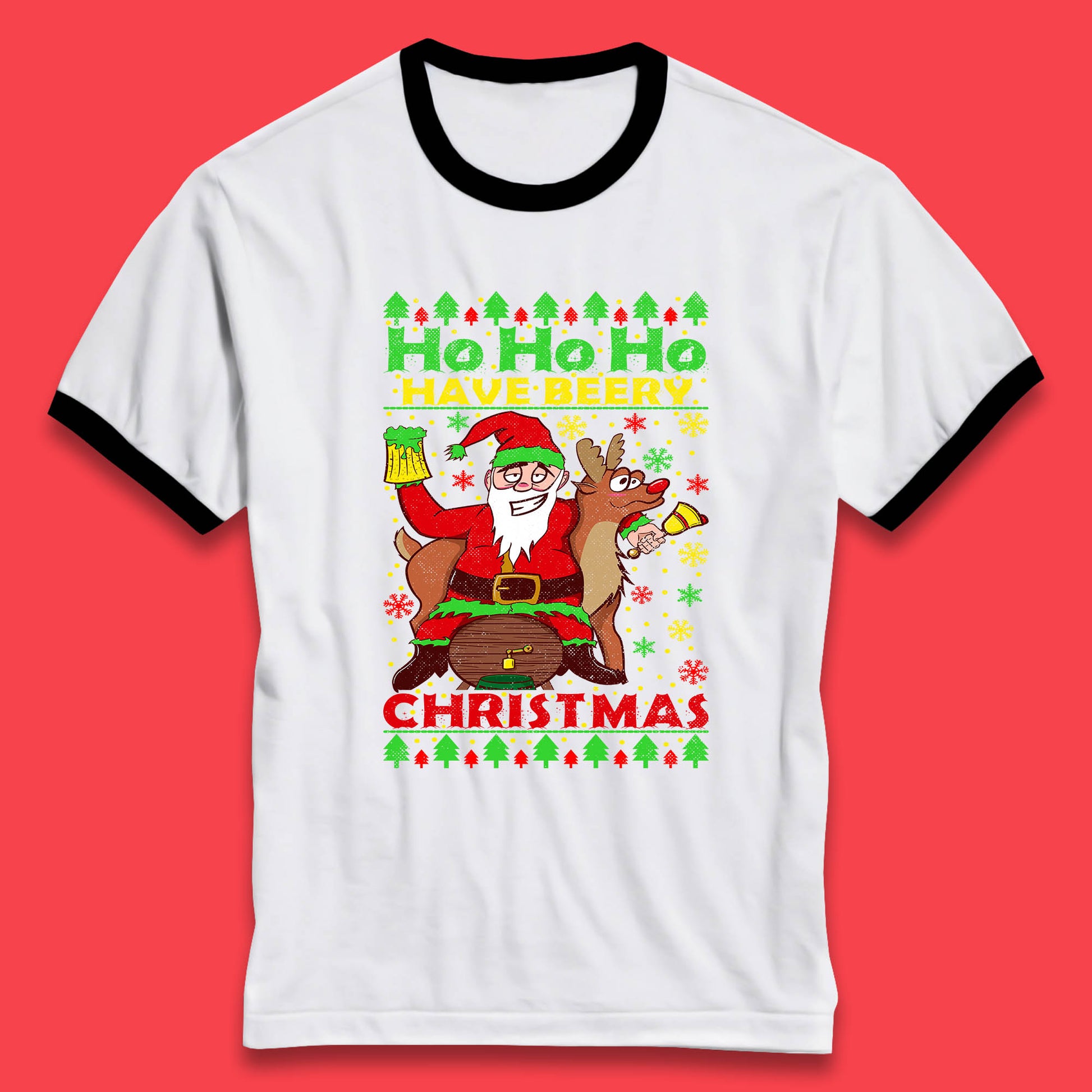 beery christmas ringer t shirt