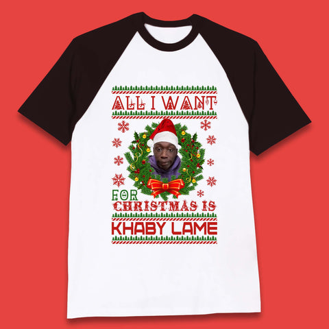 Want Khaby Lame For Christmas Baseball T-Shirt