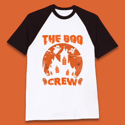 The Boo Crew Halloween Boo Squad Matching Costume Haunted House Horror Boo Ghost Baseball T Shirt