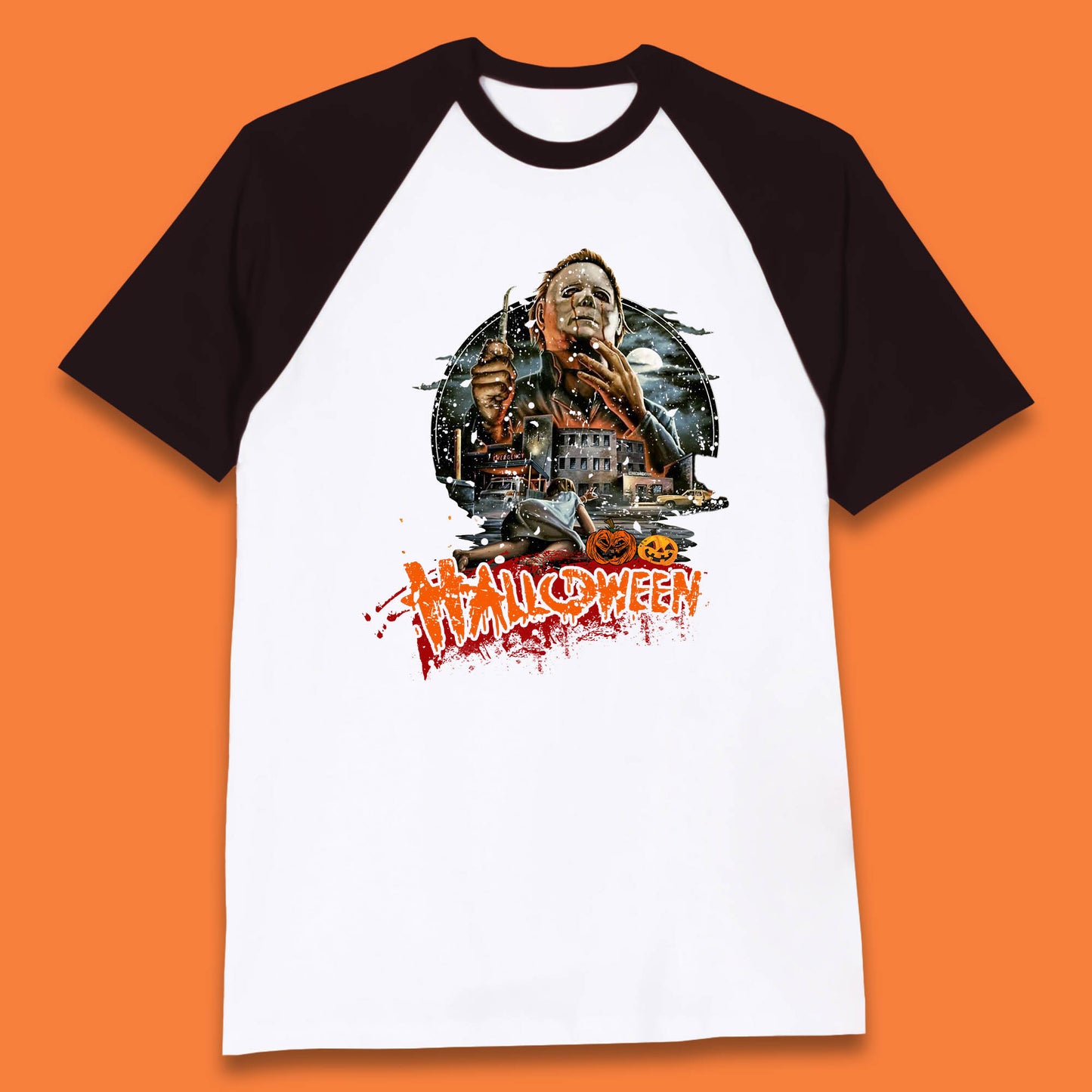 Halloween II The Nightmare Isn't Over Vintage Halloween Movie Poster Micheal Myers Horror Character Baseball T Shirt