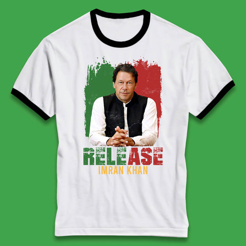 Release Imran Khan Prisoner No 804 Stand With Imran Khan Pakistan Ringer T Shirt