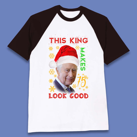 King Charles III Christmas Baseball T-Shirt