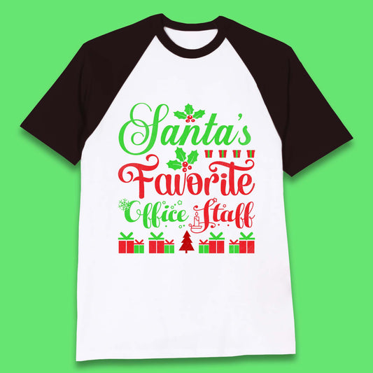 Office Staff Christmas Baseball T-Shirt