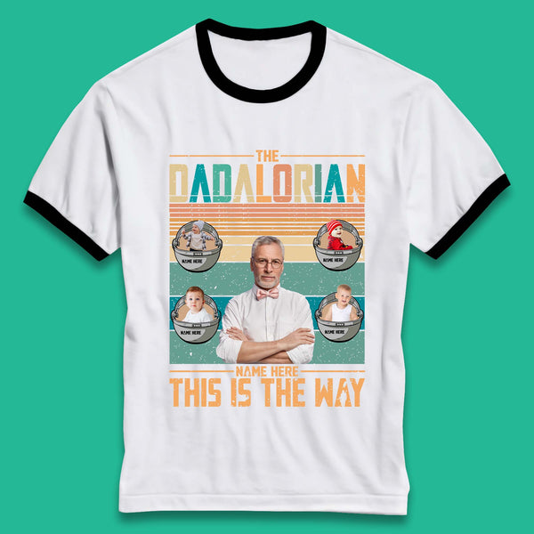 Personalised The Dadalorian Ringer T-Shirt
