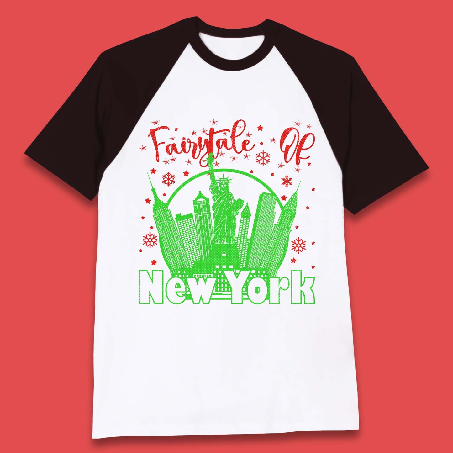 Christmas Fairytale Of New York Baseball T-Shirt
