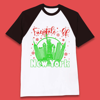 Christmas Fairytale Of New York Baseball T-Shirt