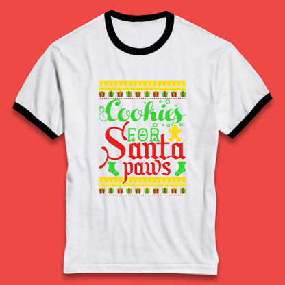 christmas cookies for santa paws ringer t shirt