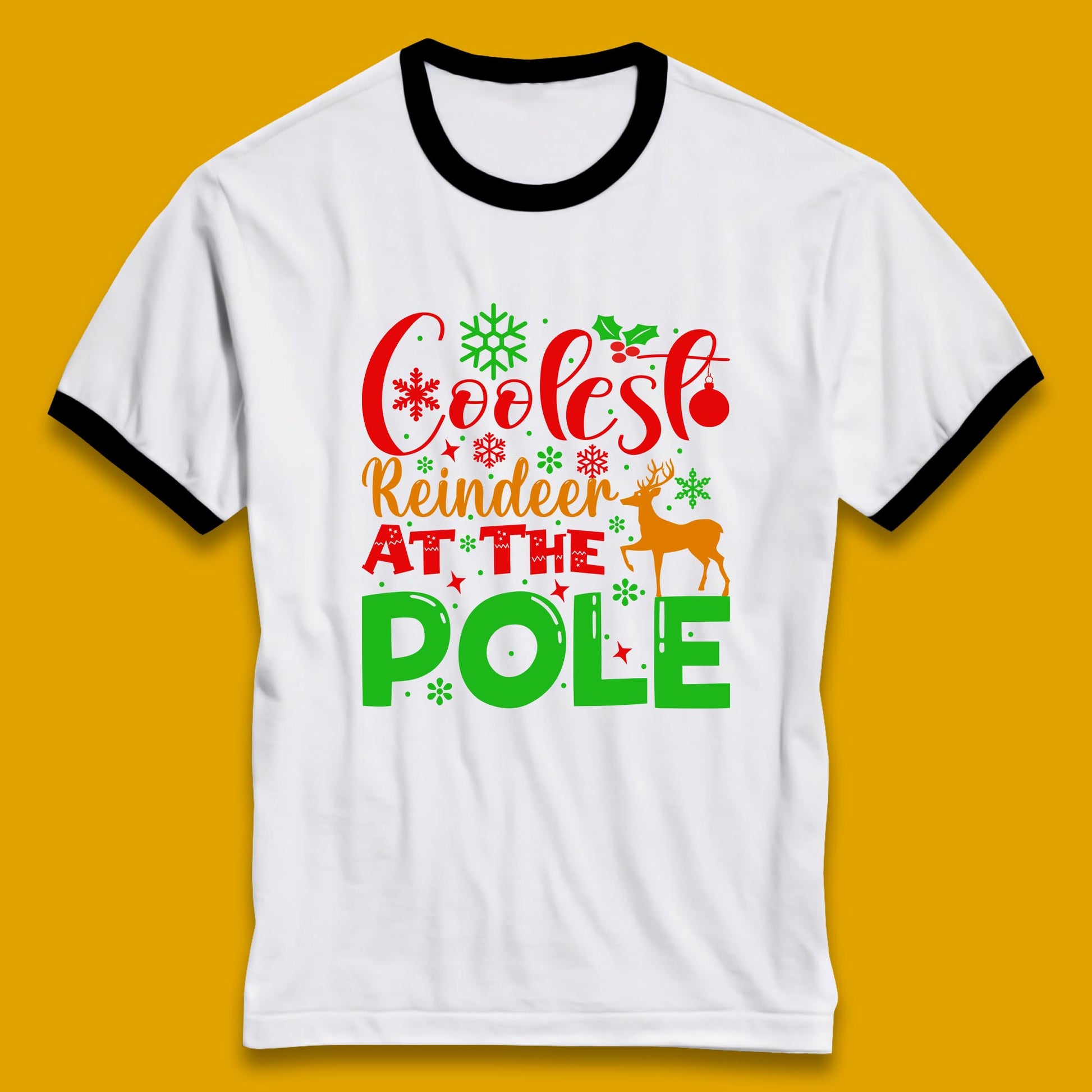 coolest reindeer ringer t shirt