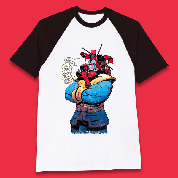 Marvel Comics Deadpool Minibus 3 Deadpool VS Thanos Comic Book Fictional Character Baseball T Shirt