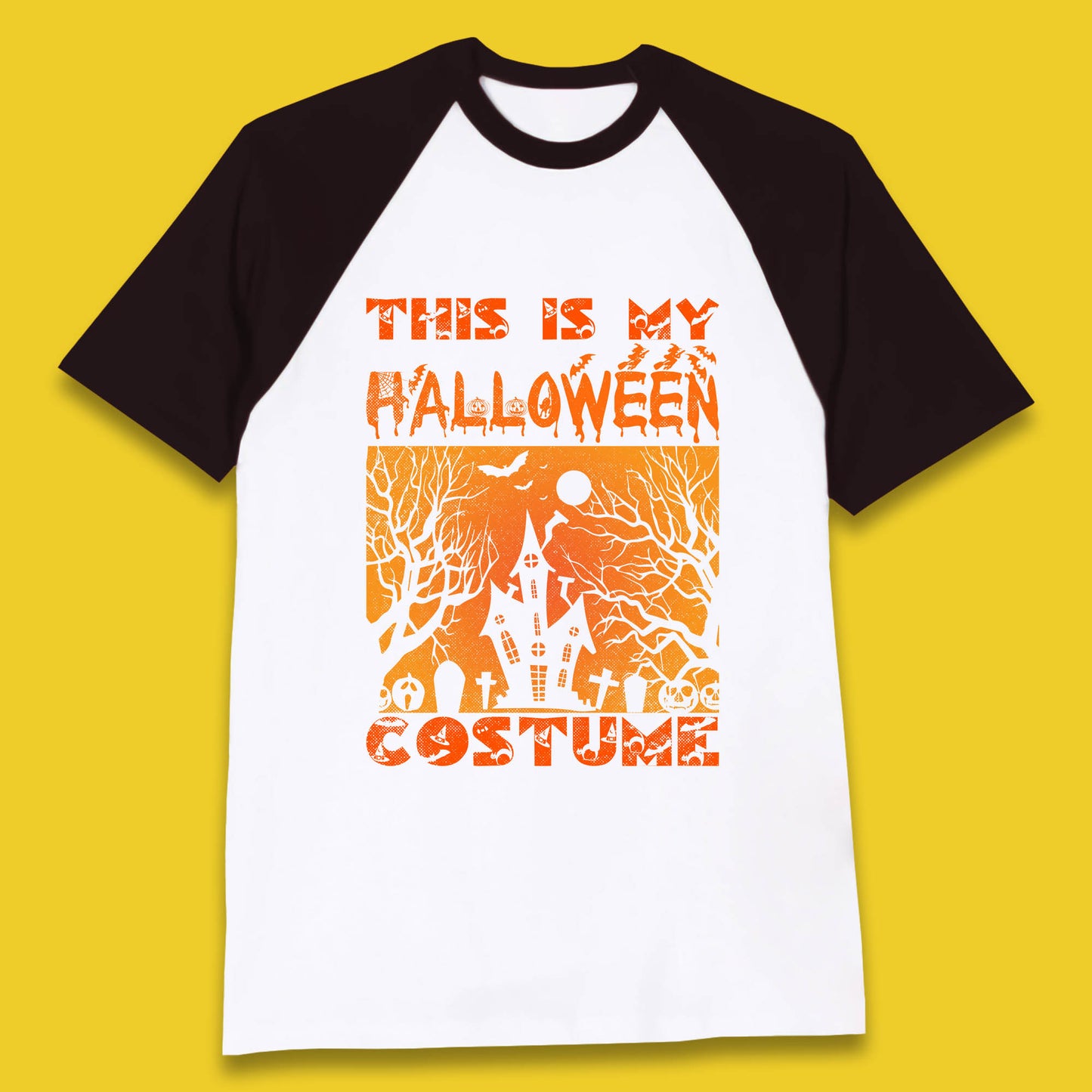 This Is My Halloween Costume Horror Scary Haunted House Spooky Season Baseball T Shirt