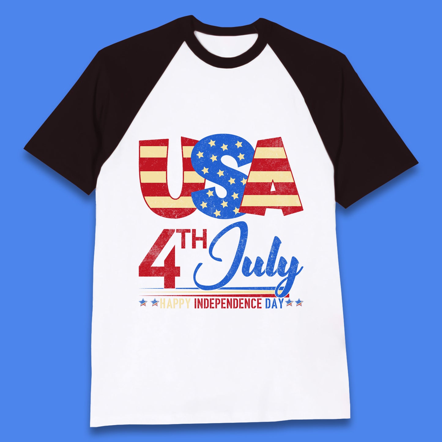 USA 4th July Happy Independence Day Celebration Patriotic Baseball T Shirt