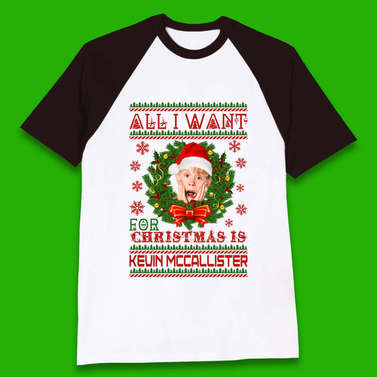 Kevin McCallister Christmas Baseball T-Shirt