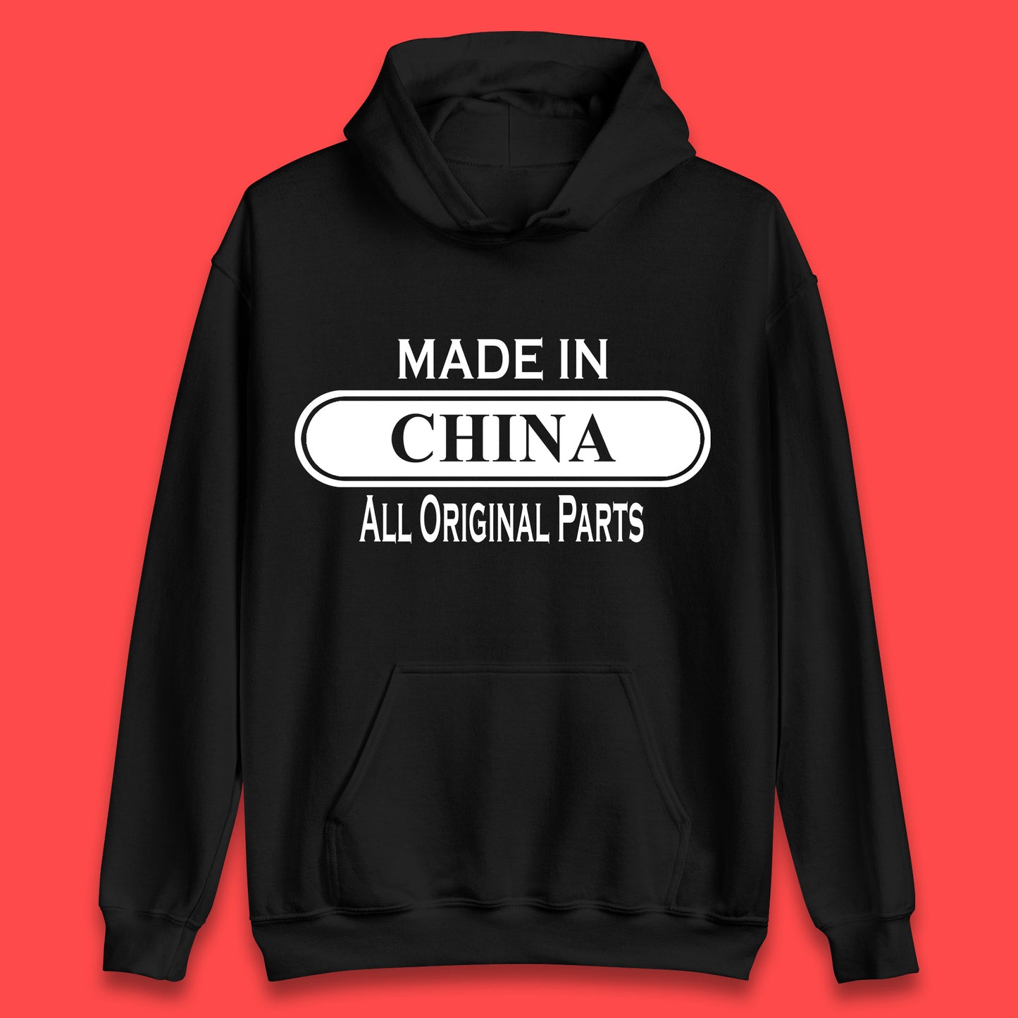 Made In China All Original Parts Vintage Retro Birthday Chinatown City of Westminster, London Gift Unisex Hoodie