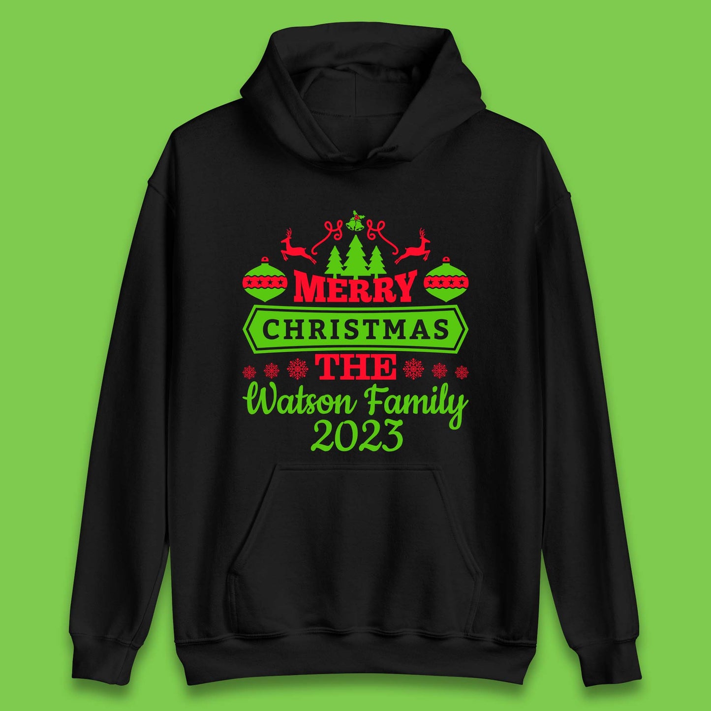Personalised Family Christmas Unisex Hoodie
