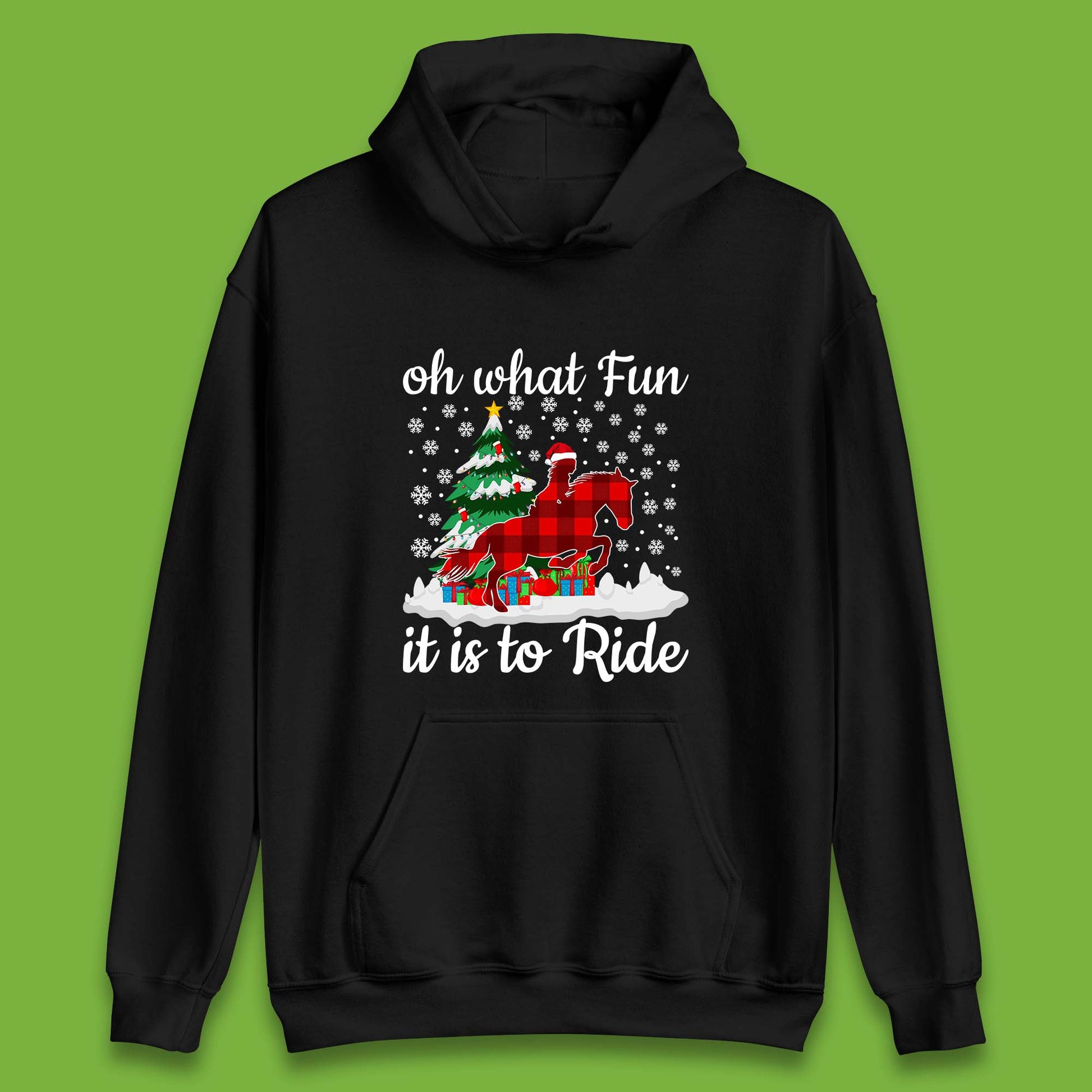 horse riding christmas hoodie